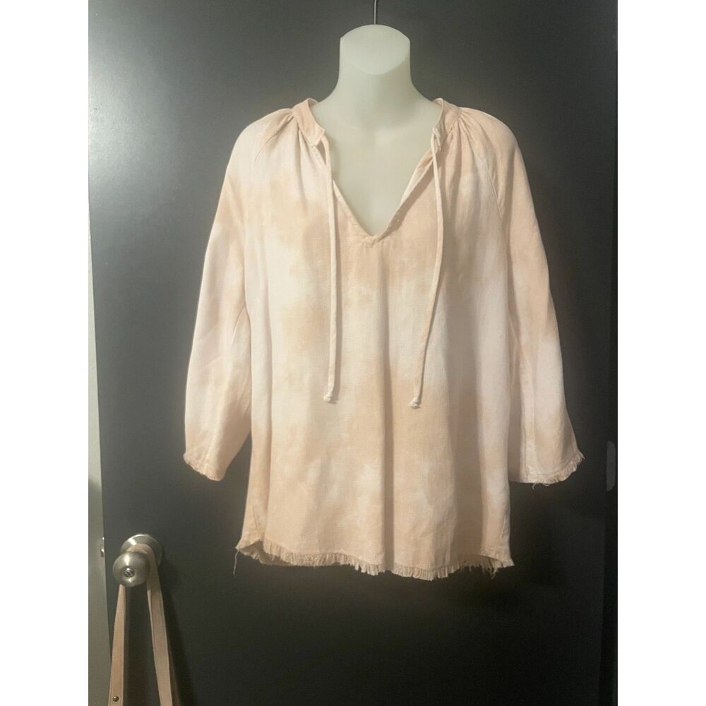 Bella Dahl Blush Pink Tencel Lyocell Boho Peasant Top Size Small - Picture 2 of 7